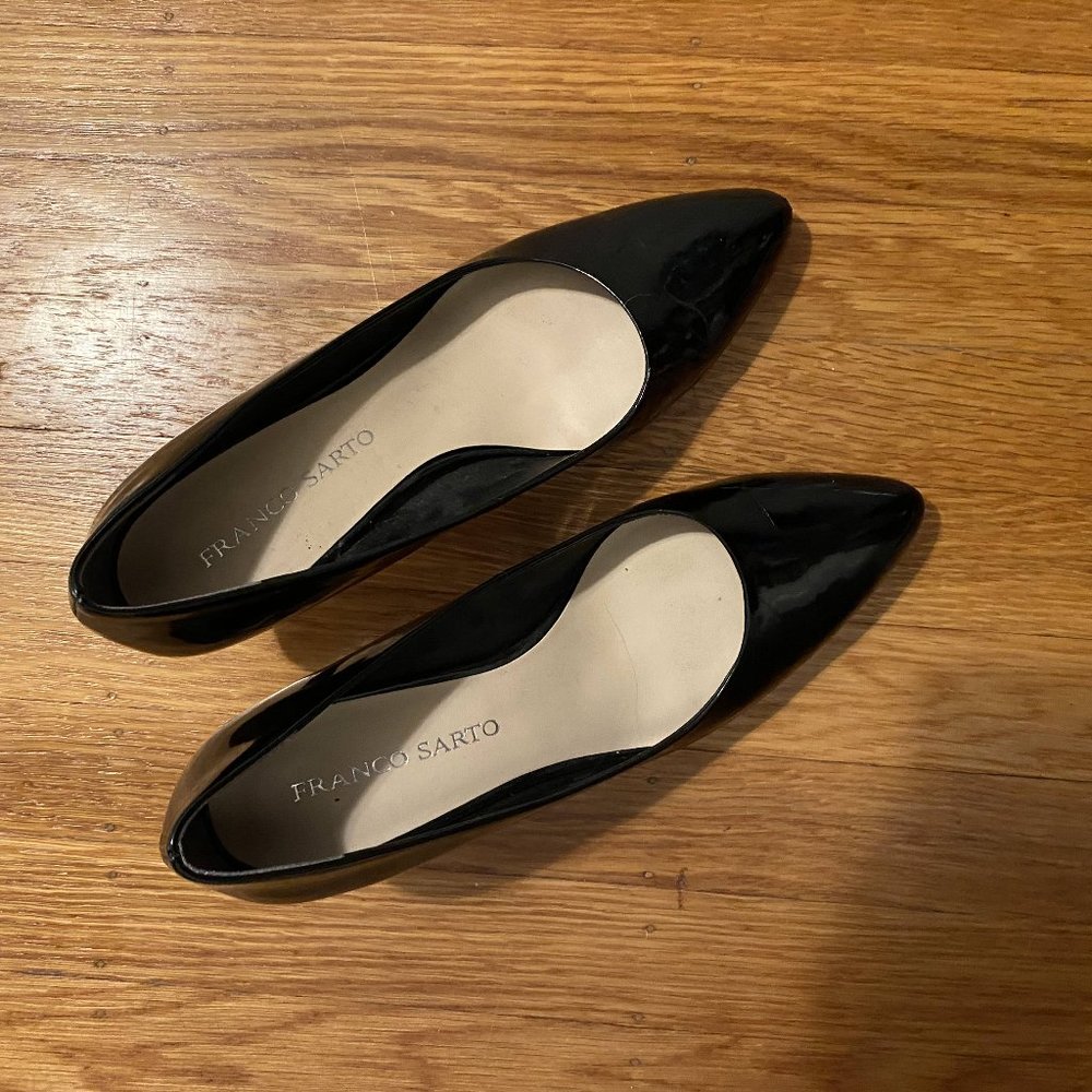 Franco Sarto Patent Leather kitten heel (8.5 or 9)